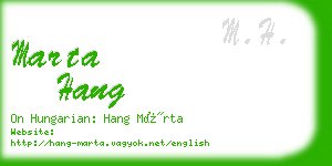 marta hang business card